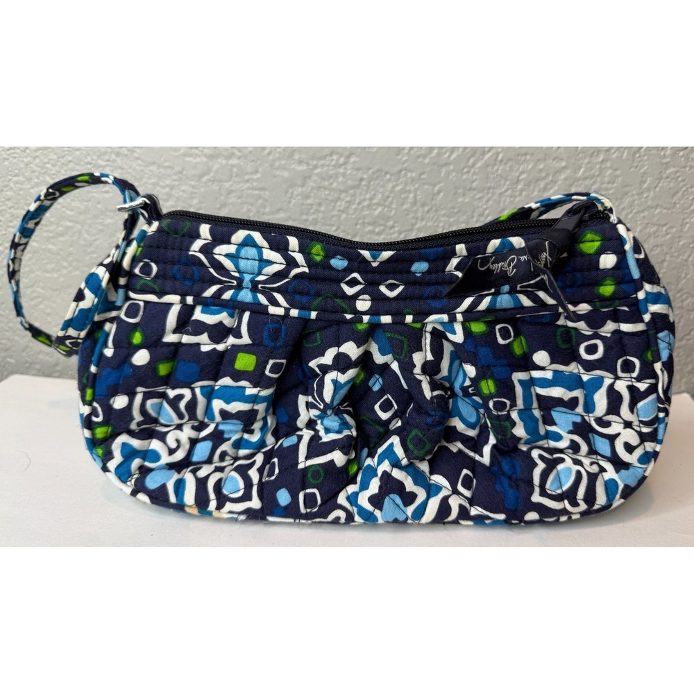 Retired VERA BRADLEY Ink Blue Crescent FRANNIE CROSSBODY Shoulder PURSE Handbag
